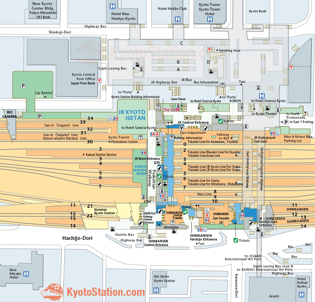 Kyoto Station Map – Finding Your Way – Kyoto Station